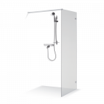 Dušo sienelė Brasta Glass KAJA 895-898x2000 skaidrus stiklas 